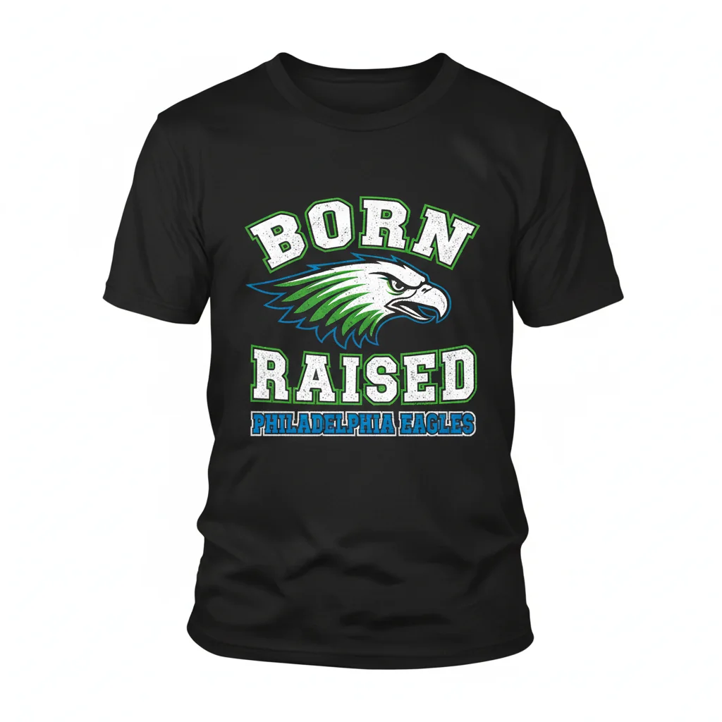 Born X Raised Philadelphia Eagles T-Shirt | Official NFL Fan Apparel