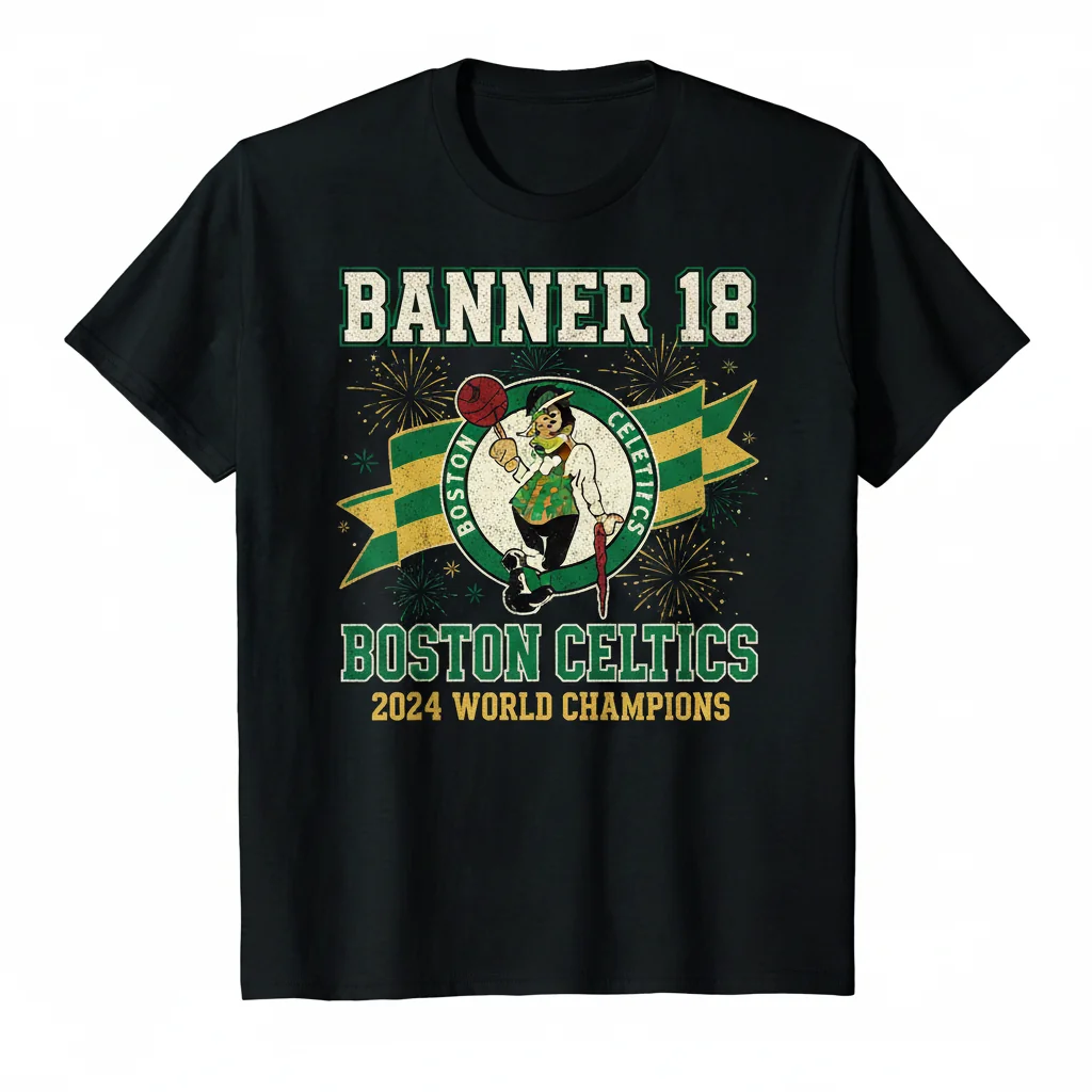 Boston Celtics Banner 18 NBA Winners T-Shirt – Celebrate History