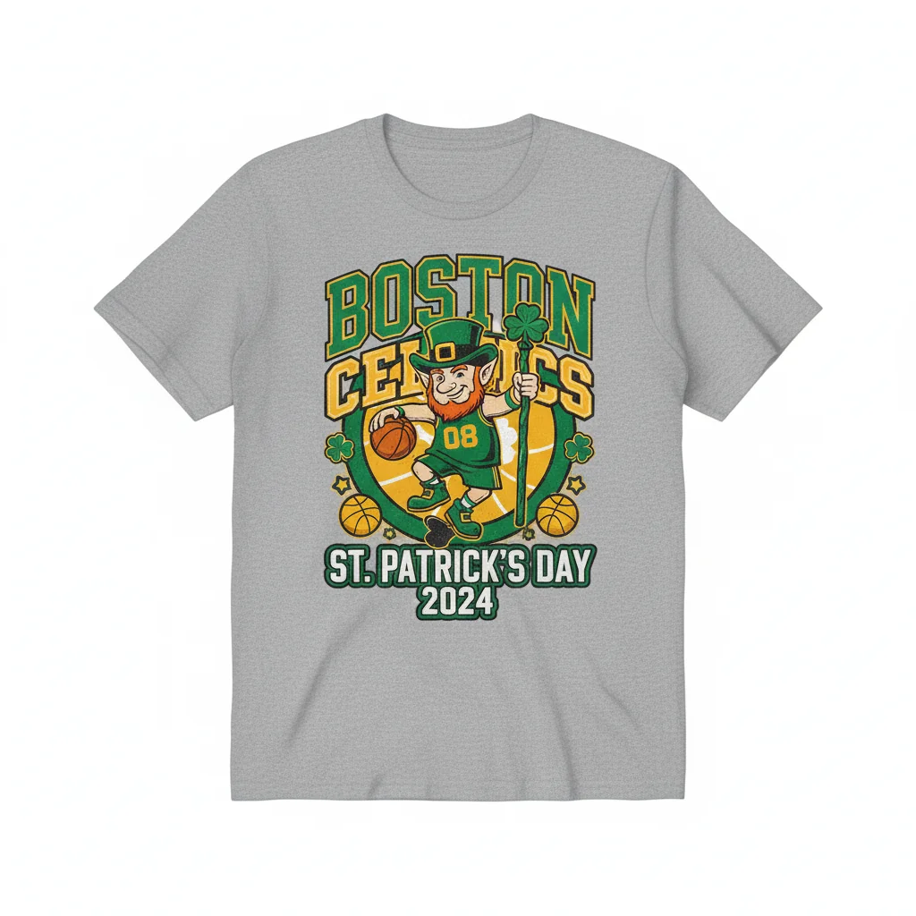 Celtics Spirit Unleashed: St. Patrick's Day Leprechaun Dance Tee