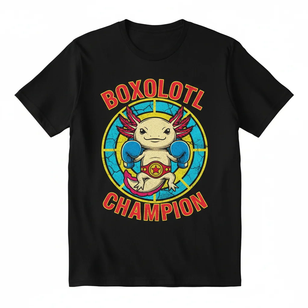 Boxolotl Cool Axolotl Boxer Design Essential T-Shirt – Unisex Graphic Tee