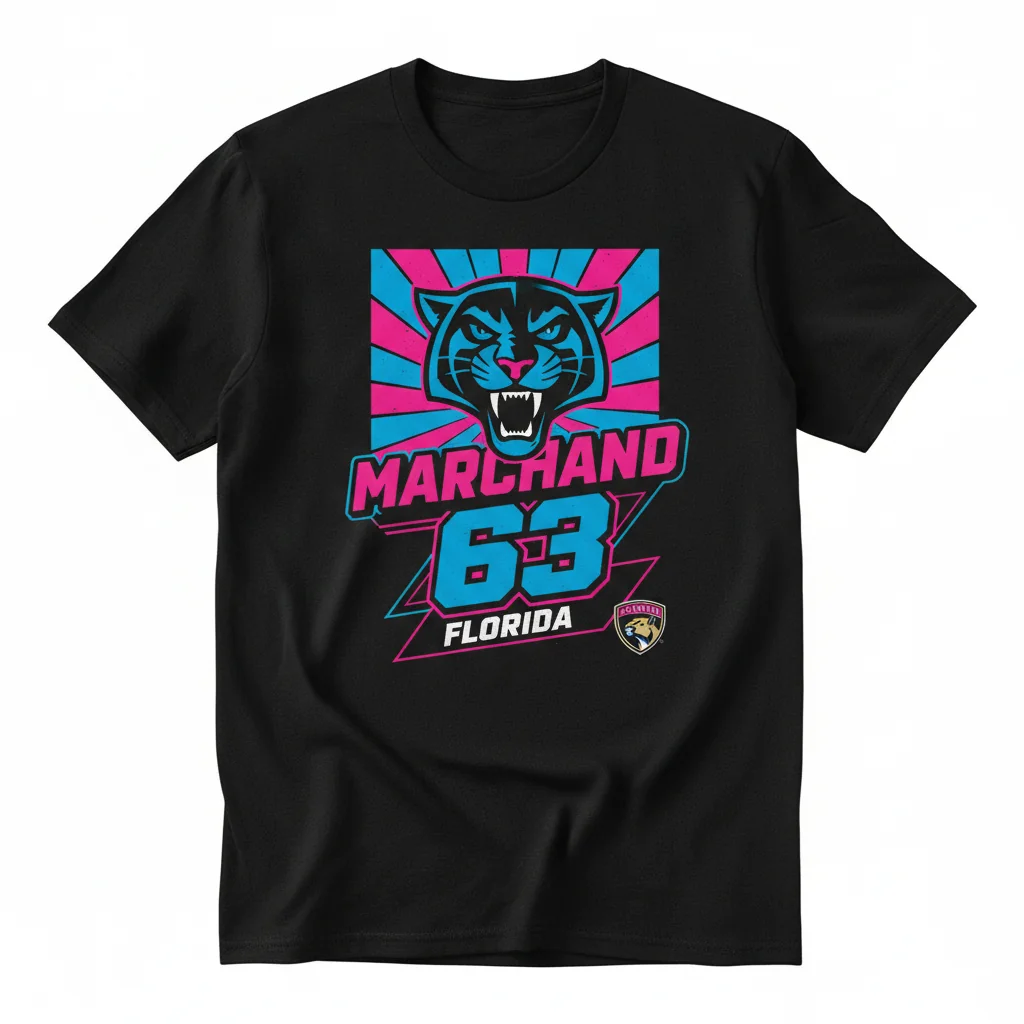 Brad Marchand #63 Florida Panthers T-Shirt | NHL Hockey Fan Apparel | Name & Number Tee