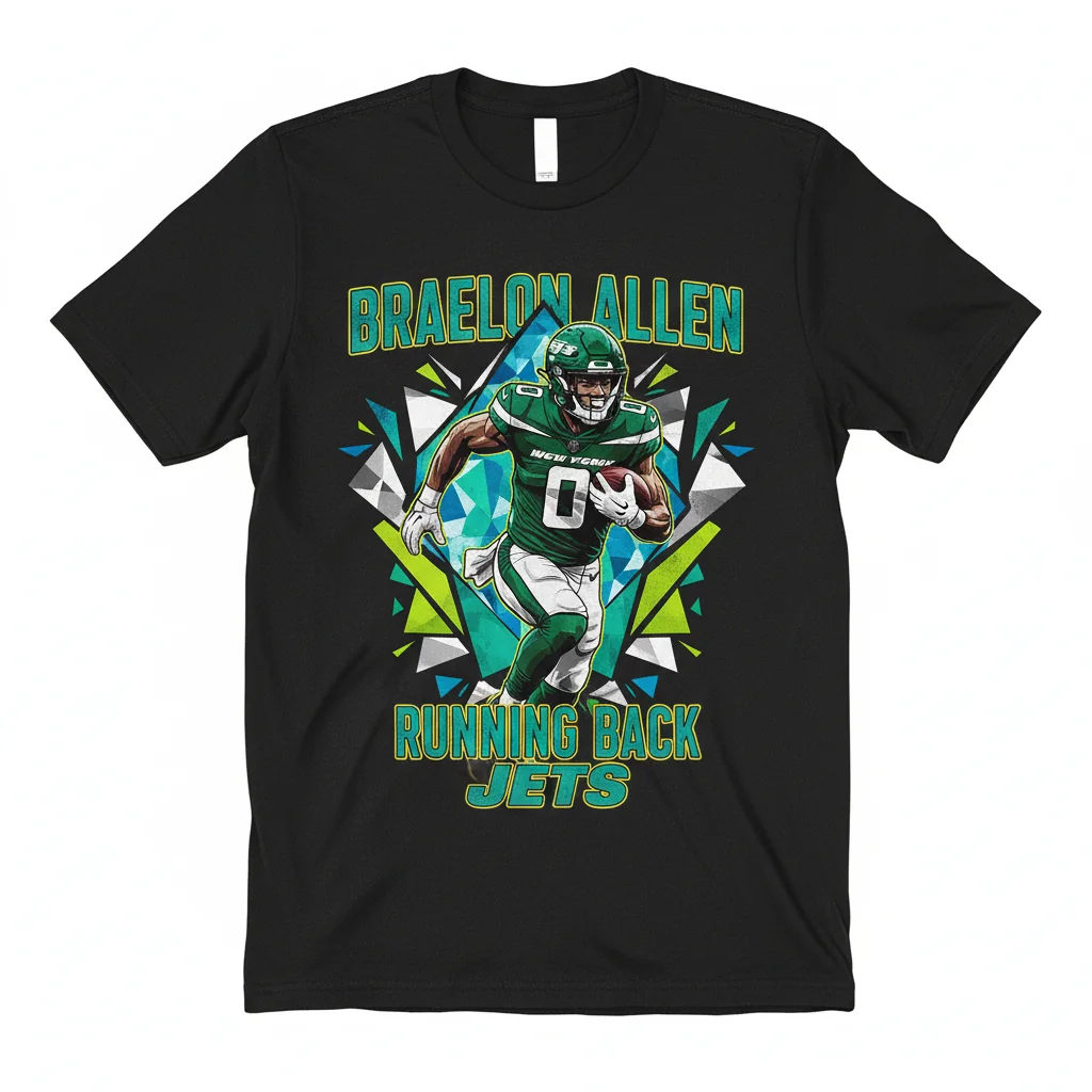 Braelon Allen New York Jets #0 Diamond Fan Tee – Premium Durability & Comfort