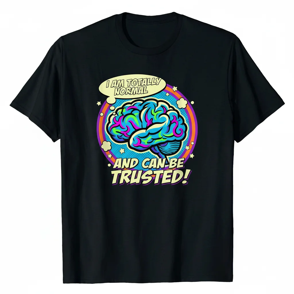 Brain I Am Normal & Can Be Trusted Premium Unisex Tee