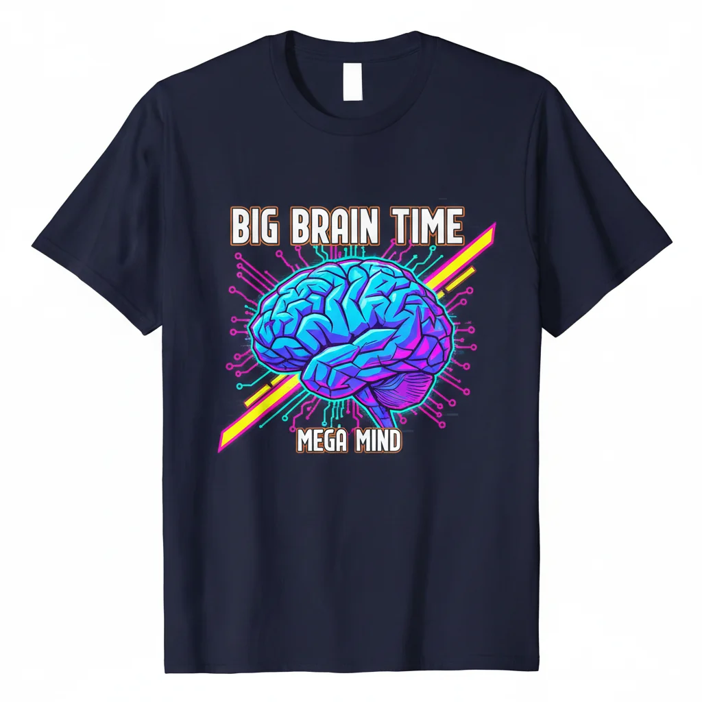 Brain Size MEGA Meme "Big Brain Time" Unisex Essential T-Shirt