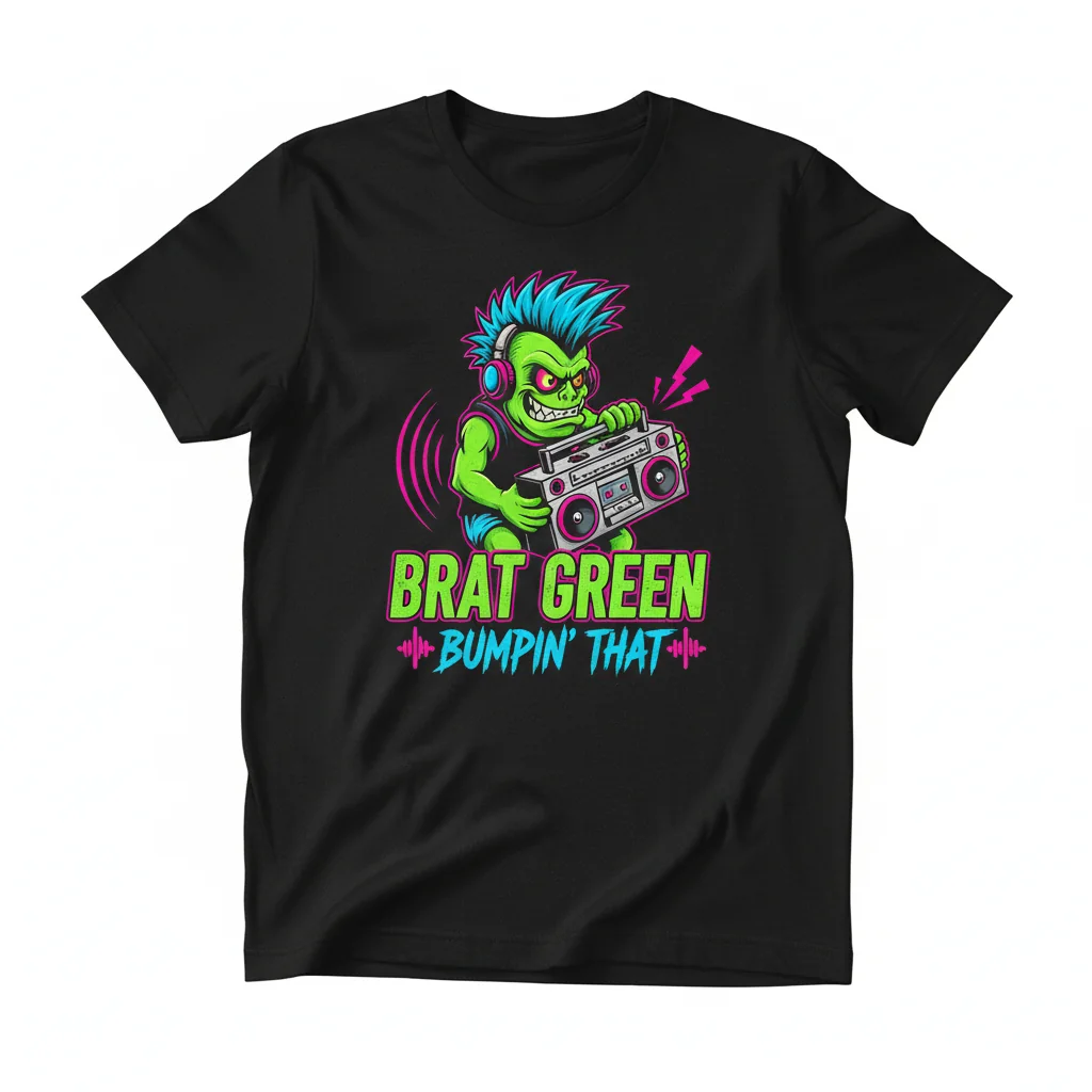 Brat Green: Your Essential Art-Inspired Comfort Tee