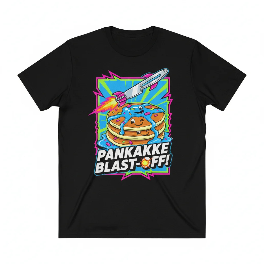 Camiseta Esencial "Pankakke de Desayuno" con Humor Adulto – Ajuste Perfecto, Colores Vibrantes