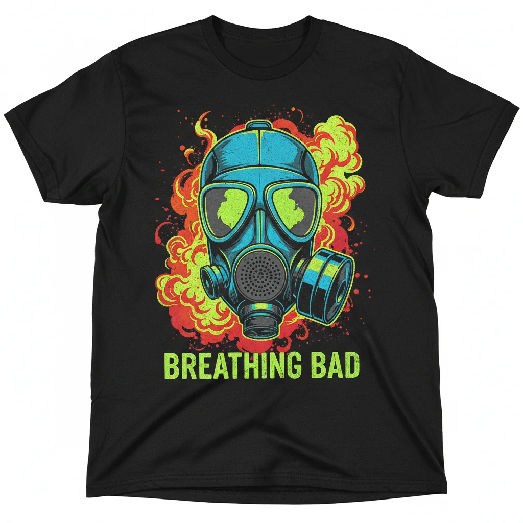 Breathing Bad Parody T-Shirt | Durable, Pre-Shrunk & Ultra-Soft
