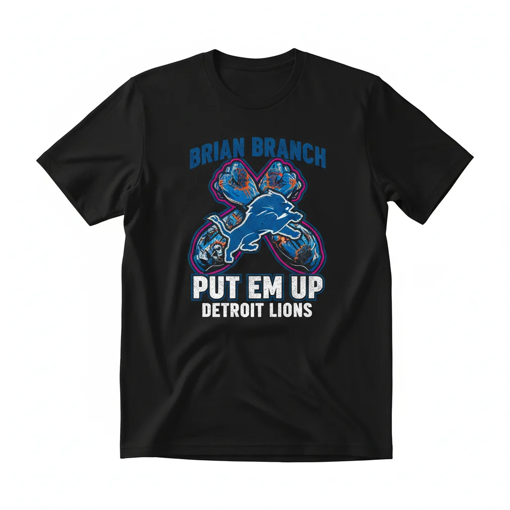 Brian Branch 'Put 'Em Up' Lions Pride Tee: Unleash Your Roar