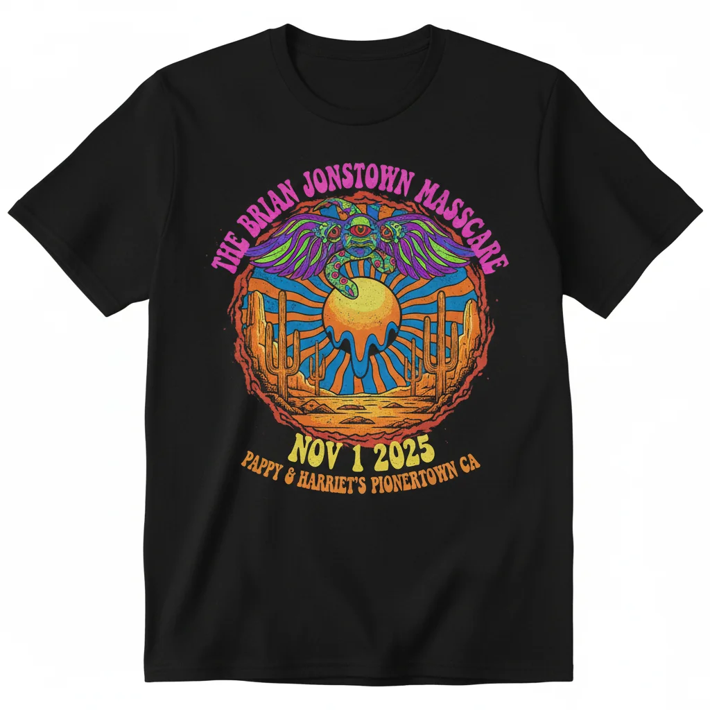 Brian Jonestown Massacre Pappy & Harriet's Pioneertown Concert Poster Tee