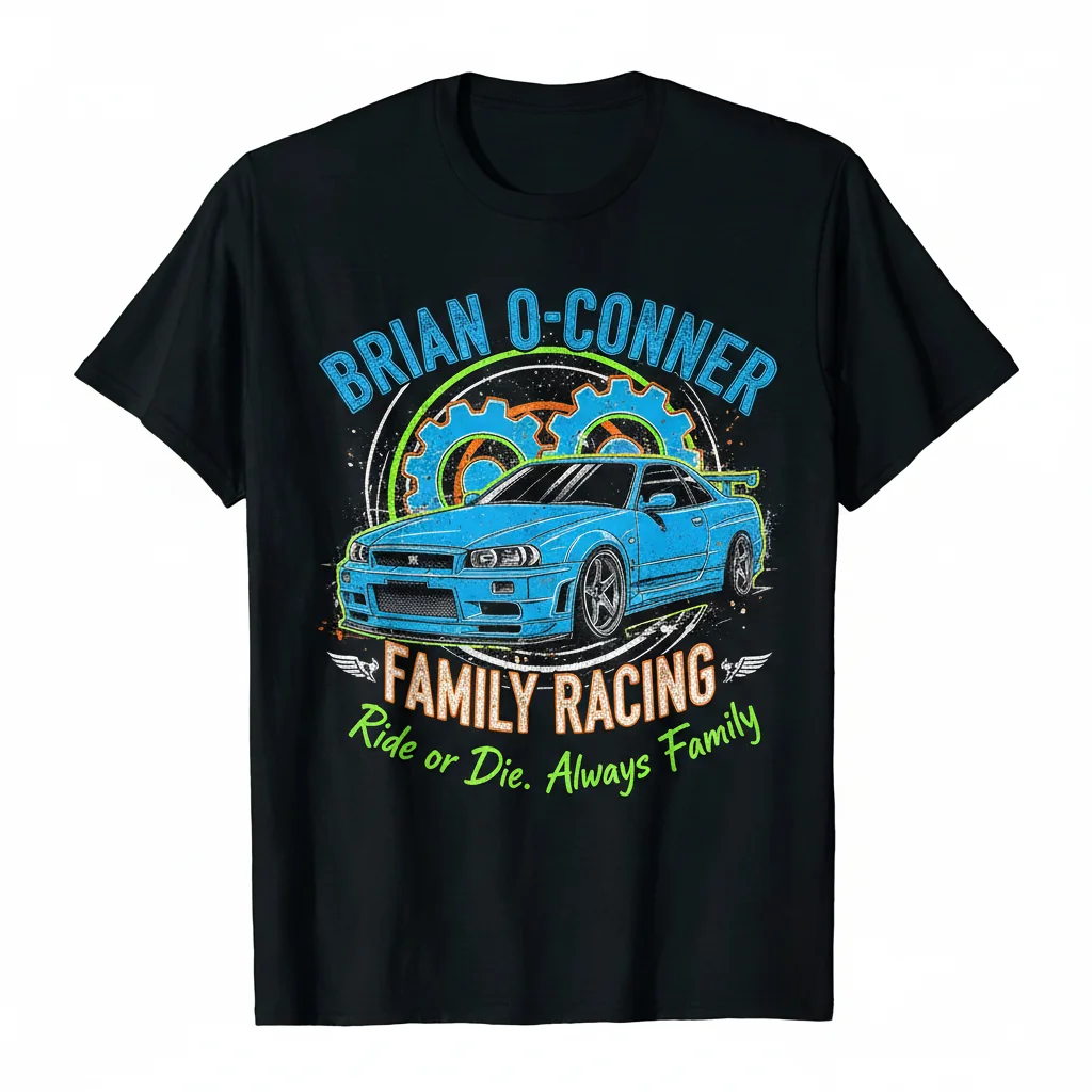 Brian O'Conner Family Racing Fast & Furious Tribute Essential Tee