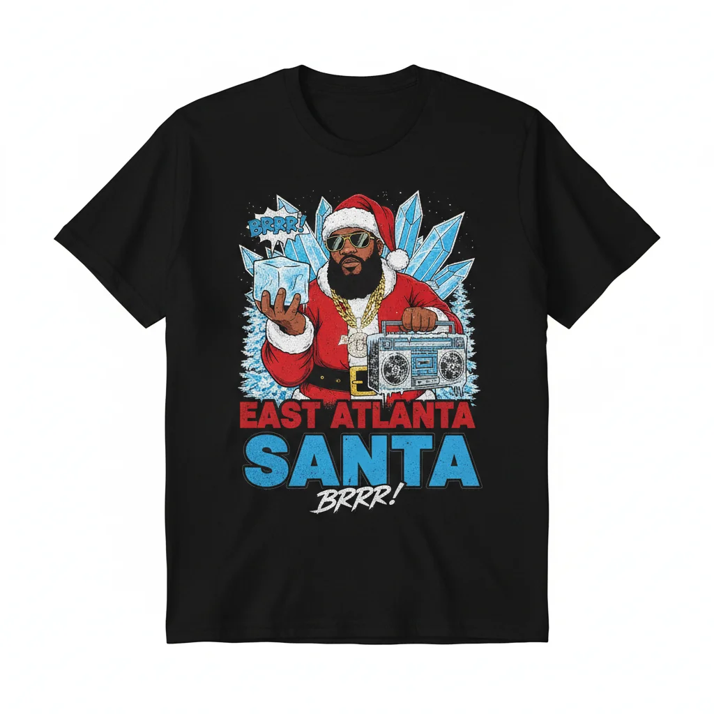 East Atlanta Santa 'Brr' Christmas Sweater | Unisex Holiday Sweatshirt