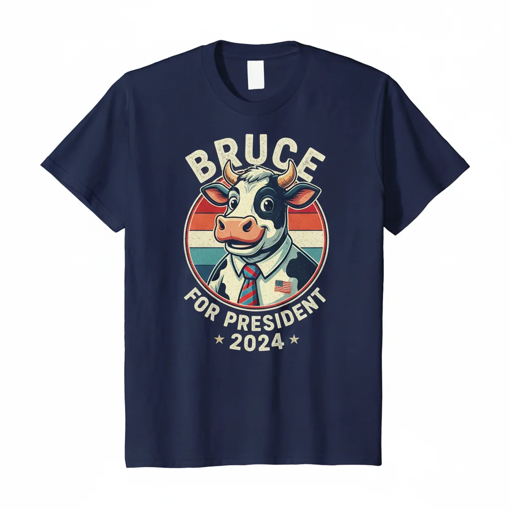 Bruce For President His Cow Shirt - Humorous Political Tee