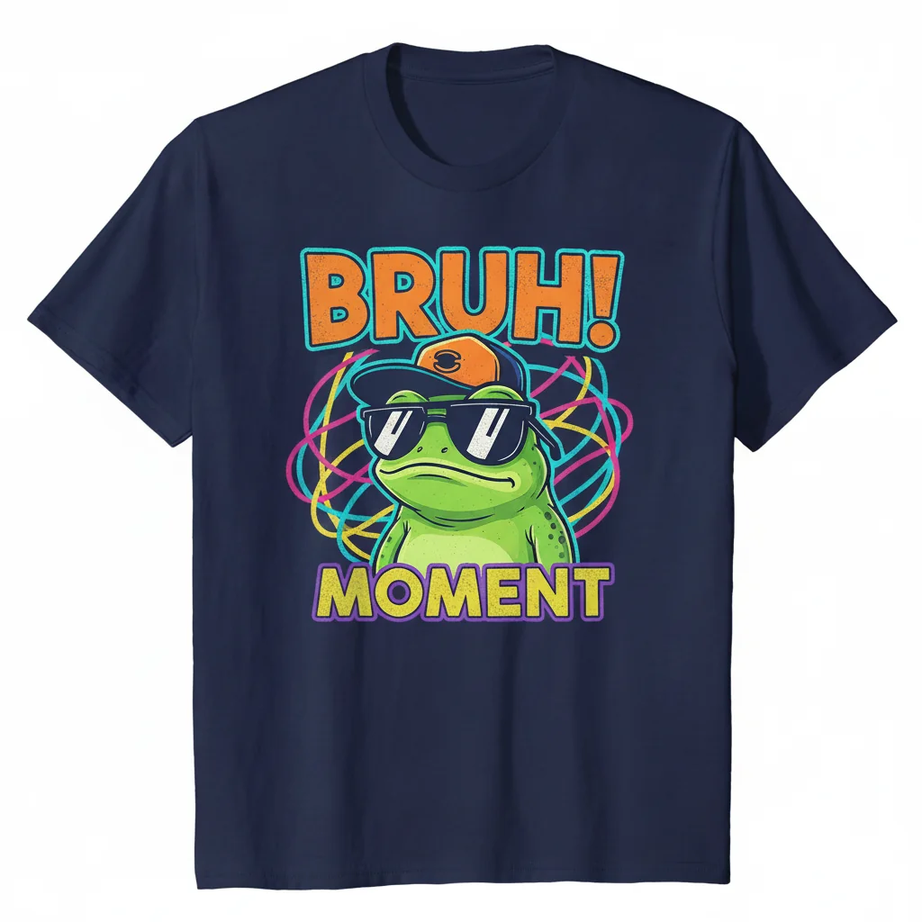 Bruh Frog Meme T-Shirt for Teens, Boys & Girls - Funny & Trendy Graphic Tee