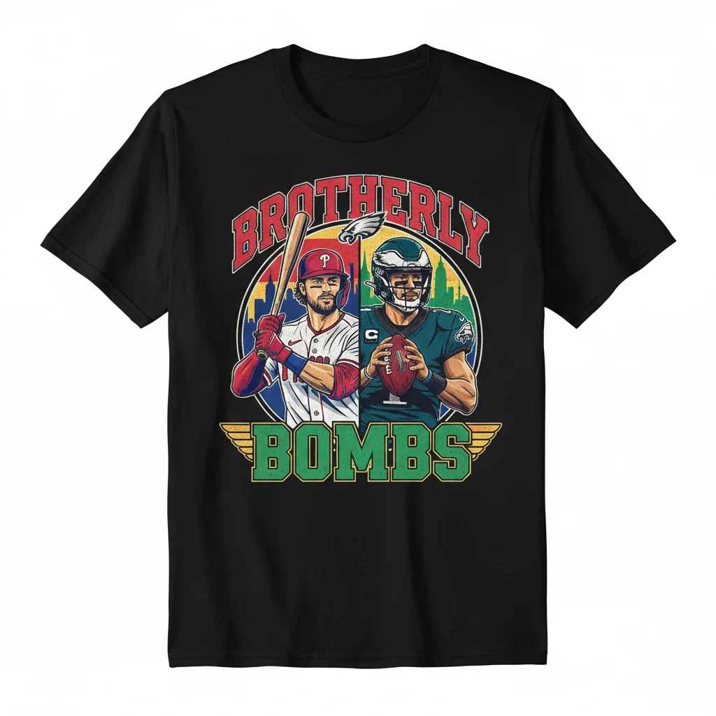 Bryce Harper x Jalen Hurts Mashup Shirt - Eagles & Phillies Fan Gear