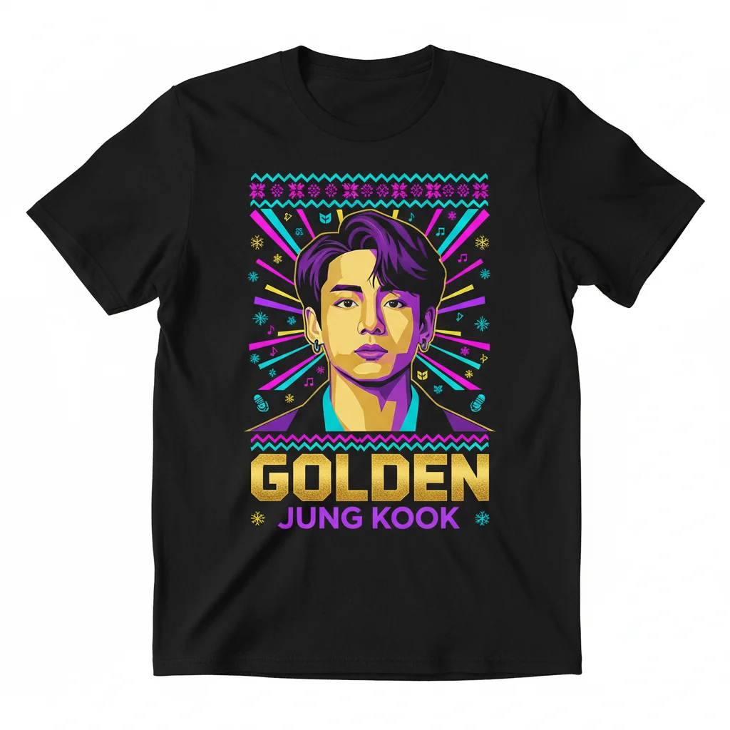 BTS Jungkook Golden Kpop Festive Spirit Sweater