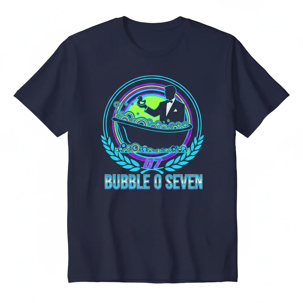 Bubble O Seven T-Shirt | Funny Spy Parody Graphic Tee