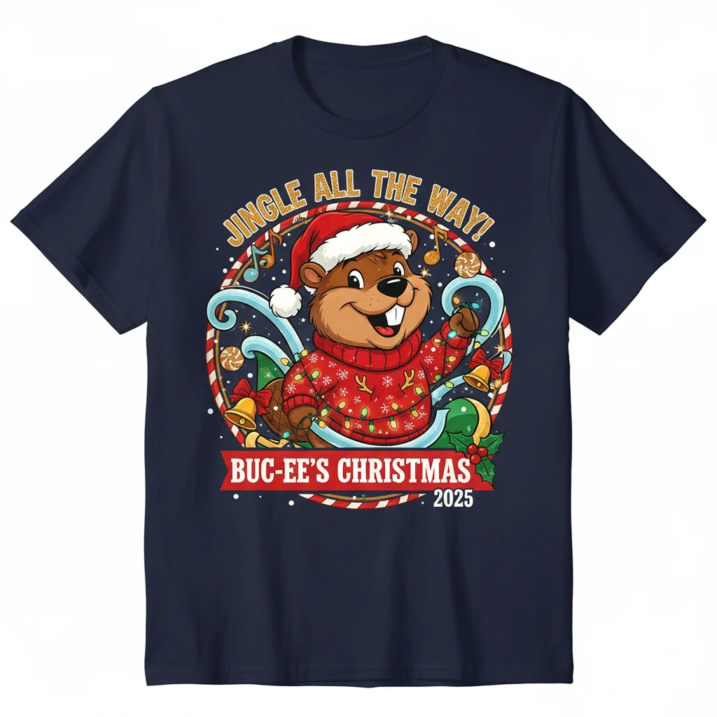 Buc-ee's 'Jingle All The Way' 2025 Christmas Comfort Tee