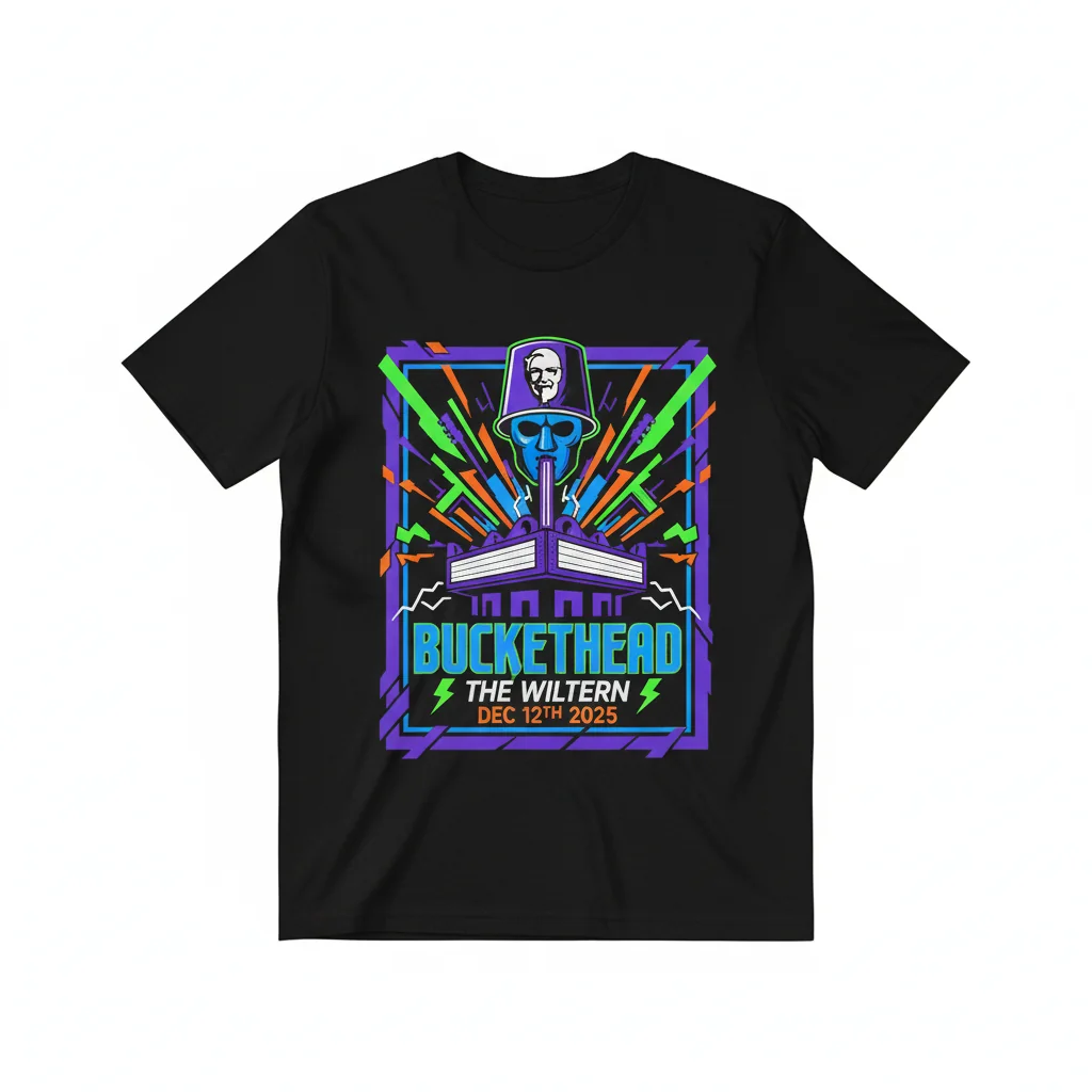 Buckethead Wiltern 2025 Commemorative Art Tee – Wear Your Music