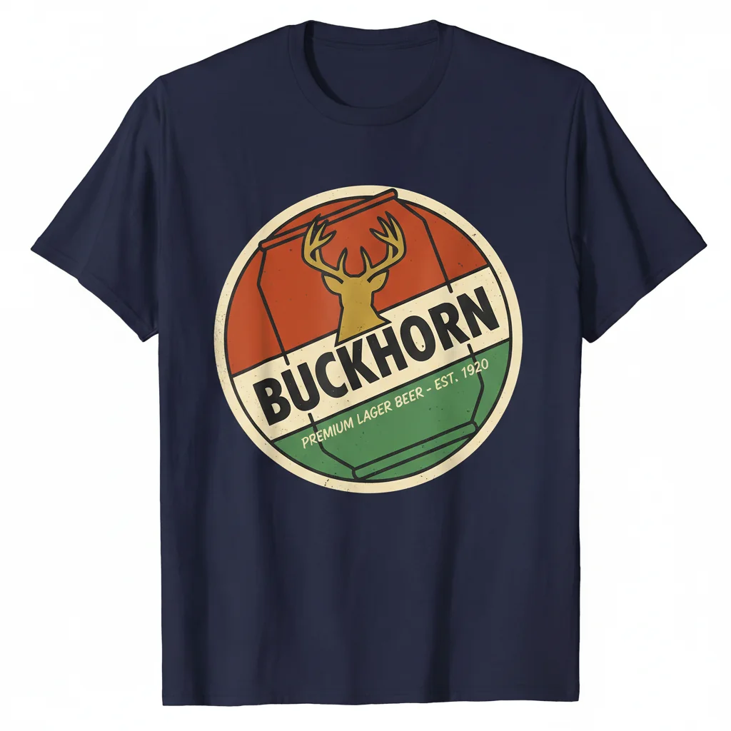 Buckhorn Beer Can Vintage Style Essential T-Shirt - Men's & Women's Cotton Graphic Tee