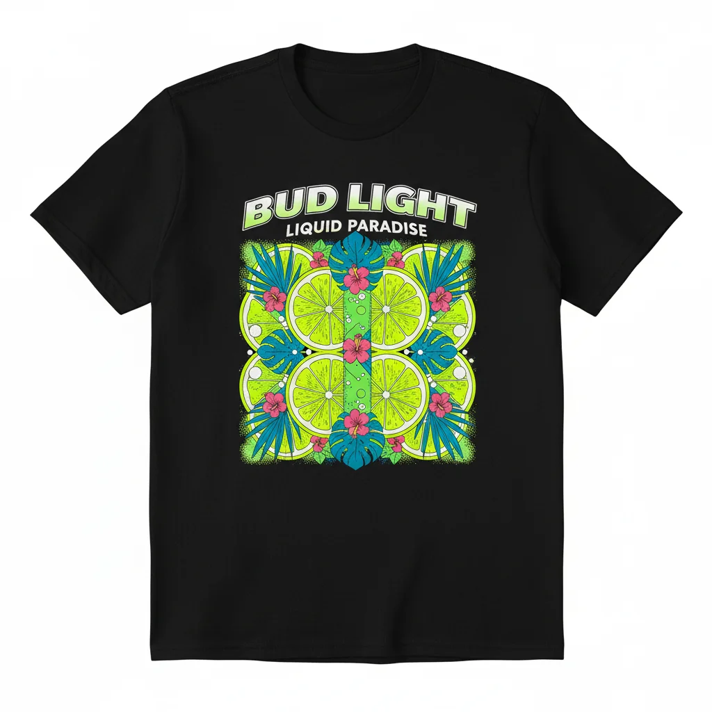 Bud Light Lemon Lime Seltzer Hawaiian Shirt - Tropical Summer Apparel