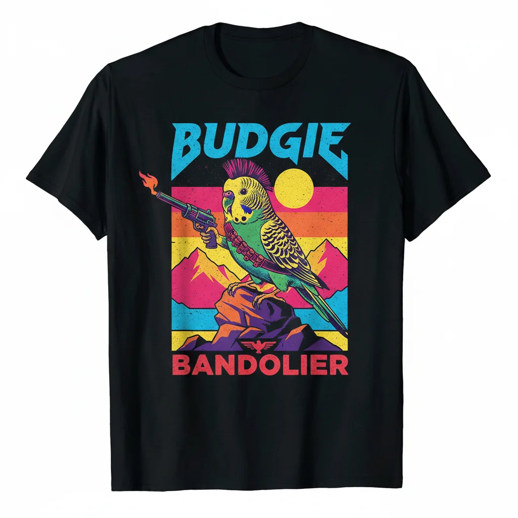 Budgie Bandolier Vintage T-Shirt | Classic Rock Band Tee