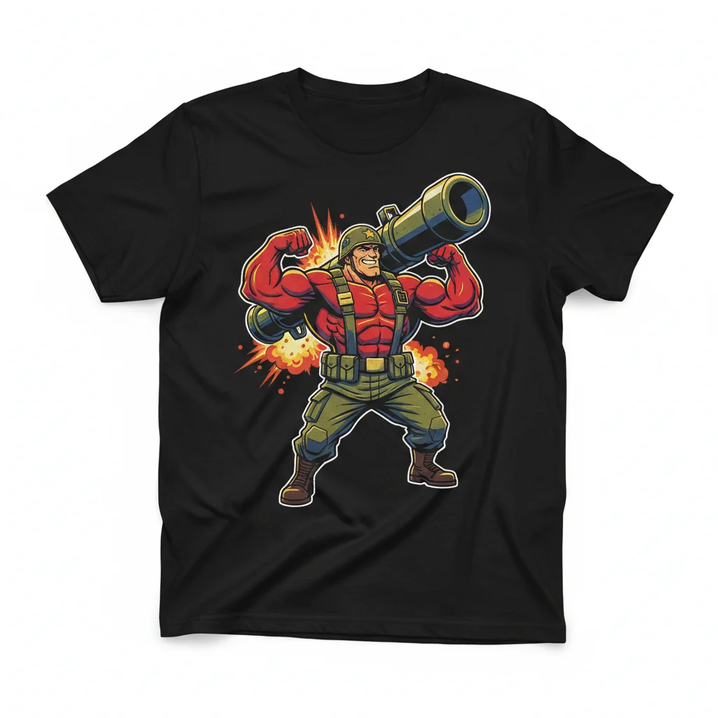 TF2 Soldier Buffed Heavy Essential T-Shirt - Premium Ring-Spun Cotton Tee