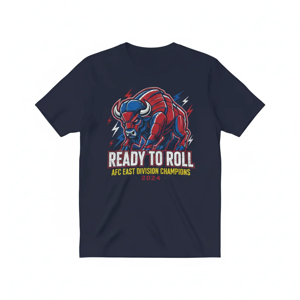 Buffalo Bills 2024 AFC East Champions 'Ready to Roll' Fan Shirt