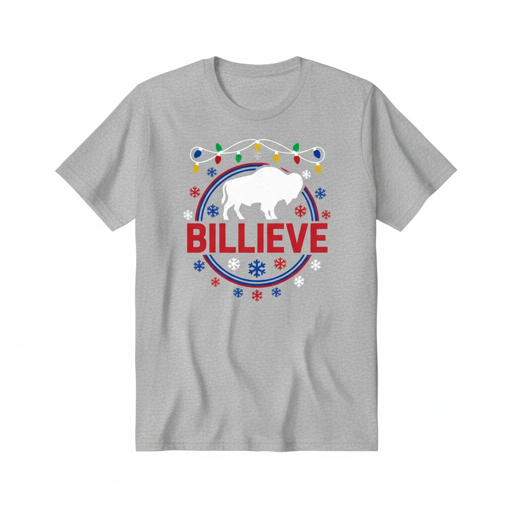 Buffalo Bills Football Christmas Billieve Tee - Ultra-Durable & Fade-Resistant