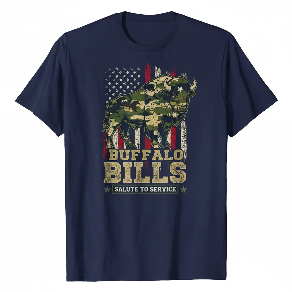 Buffalo Bills Salute to Service Football Fan Shirt