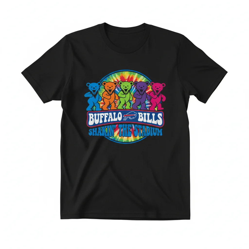 Buffalo Bills Grateful Dead Dancing Bears T-Shirt - NFL & Music Fan Tee