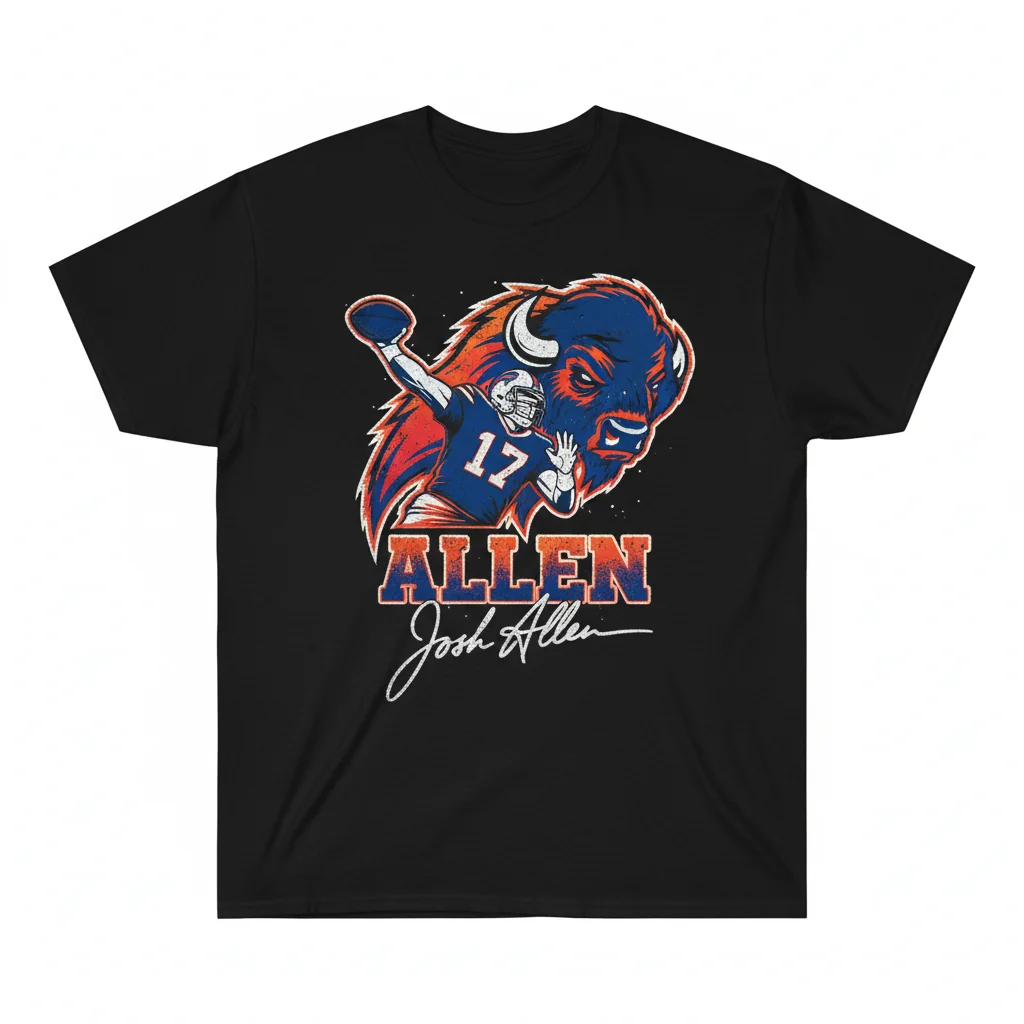 Buffalo Bills Josh Allen 'Billustration' Signature T-Shirt - Official Fan Apparel