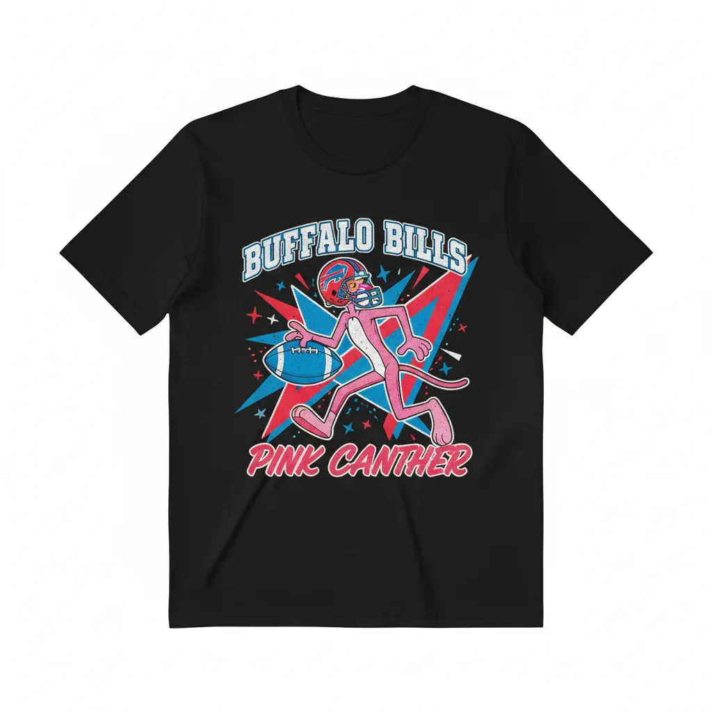 Buffalo Bills Pink Panther Crossover Art Tee