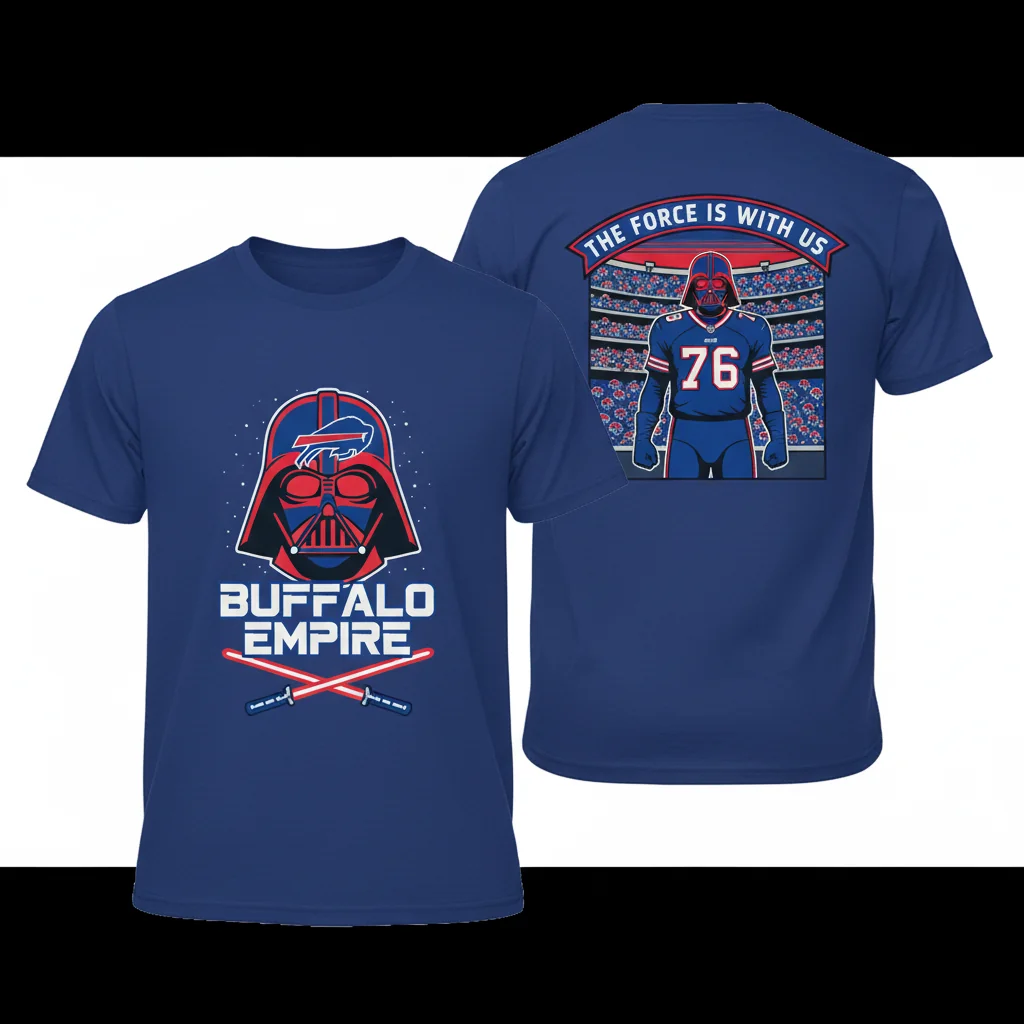 Buffalo Bills x Star Wars Darth Vader Doble Cara T-Shirt | Edición Limitada