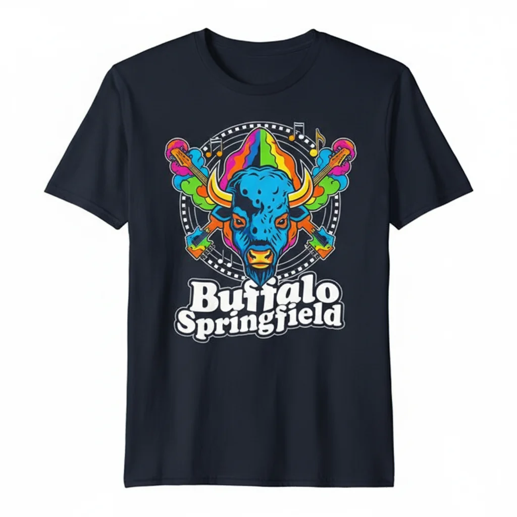 Buffalo Springfield New Logo Essential T-Shirt - Soft Ring-Spun Cotton