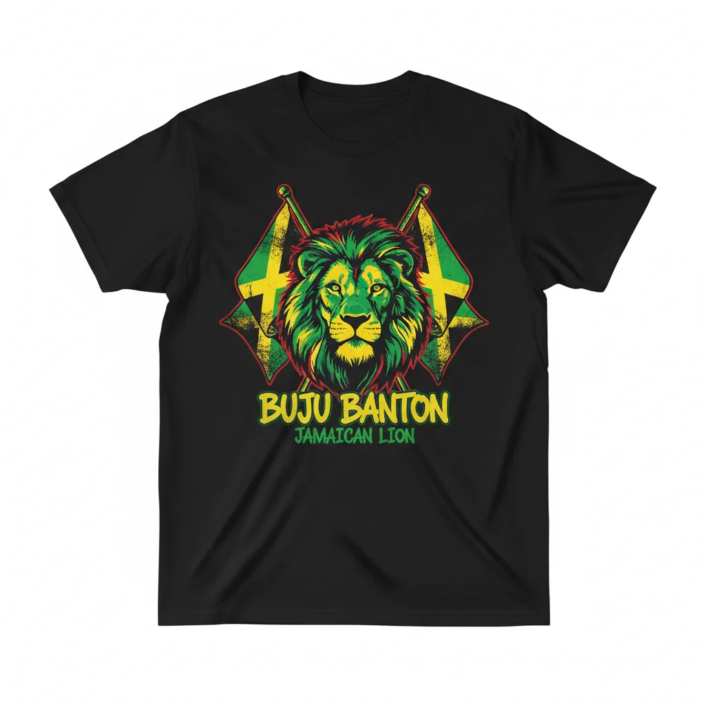 Buju Banton Jamaican Flag Tee: Street Essential