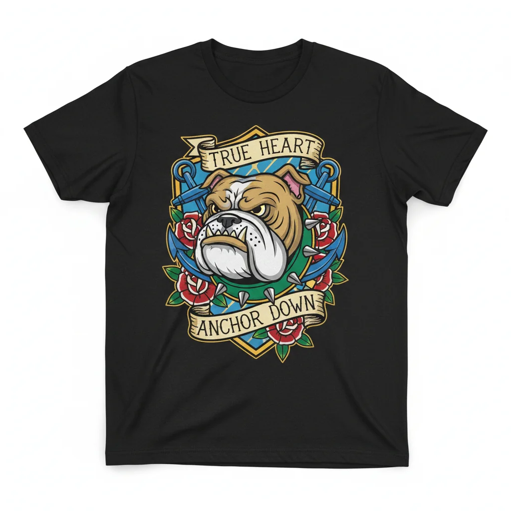 Bulldog Tattoo Flash Art Essential T-Shirt - Comfortable & Stylish Unisex Tee