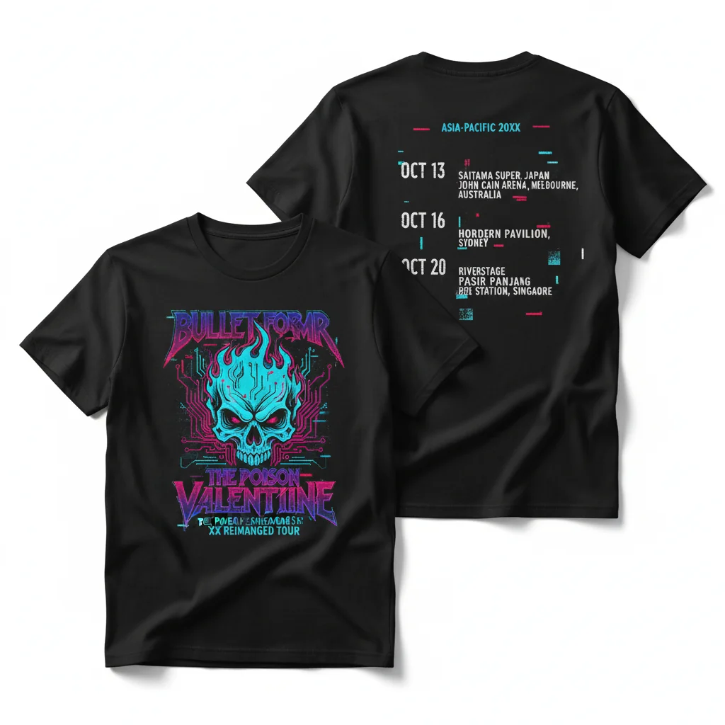 Bullet for My Valentine The Poison Singapore Tears XX Reimagined Tour Shirt - Durable & Vibrant