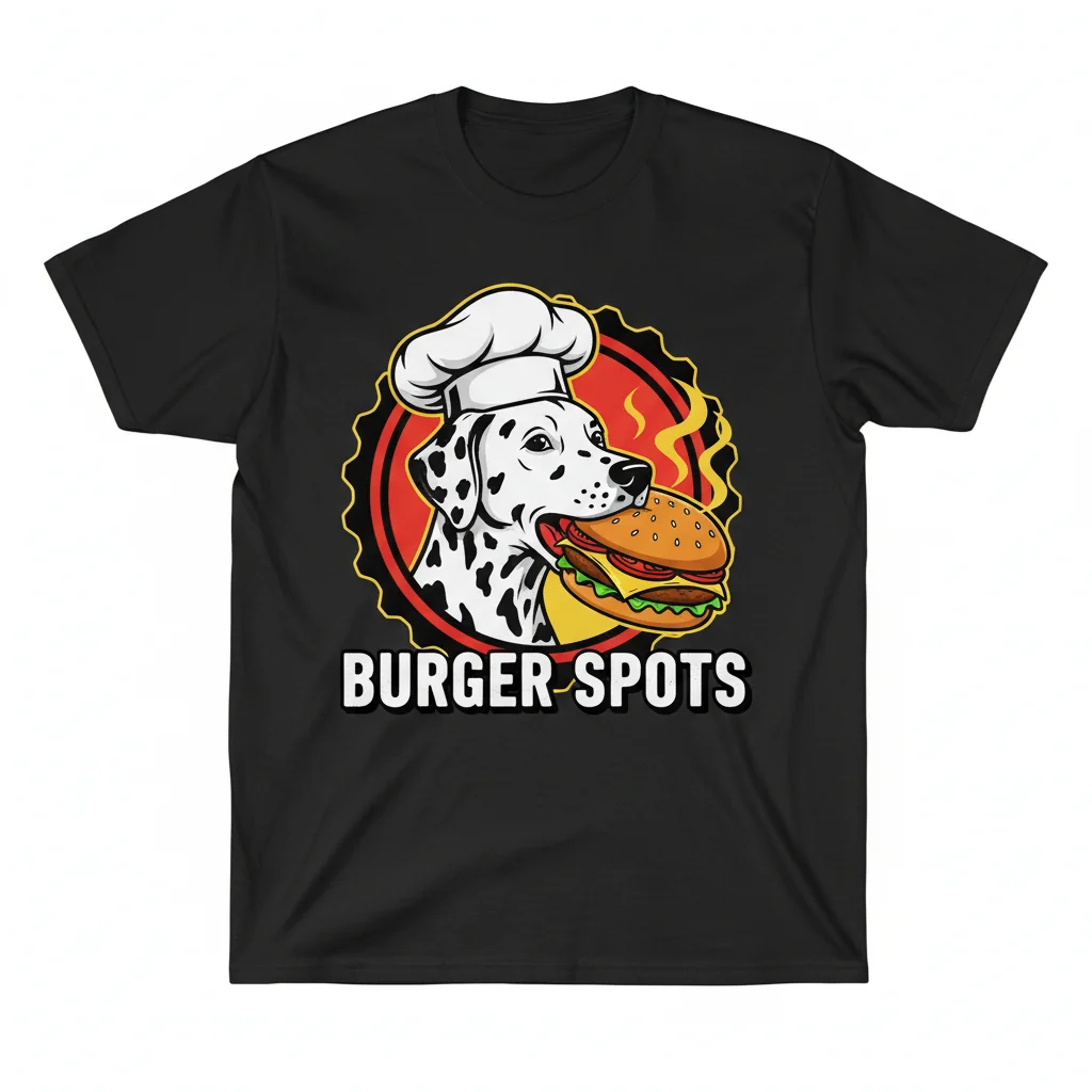 Dalmatian Burger Tee – Street Vibe Essential