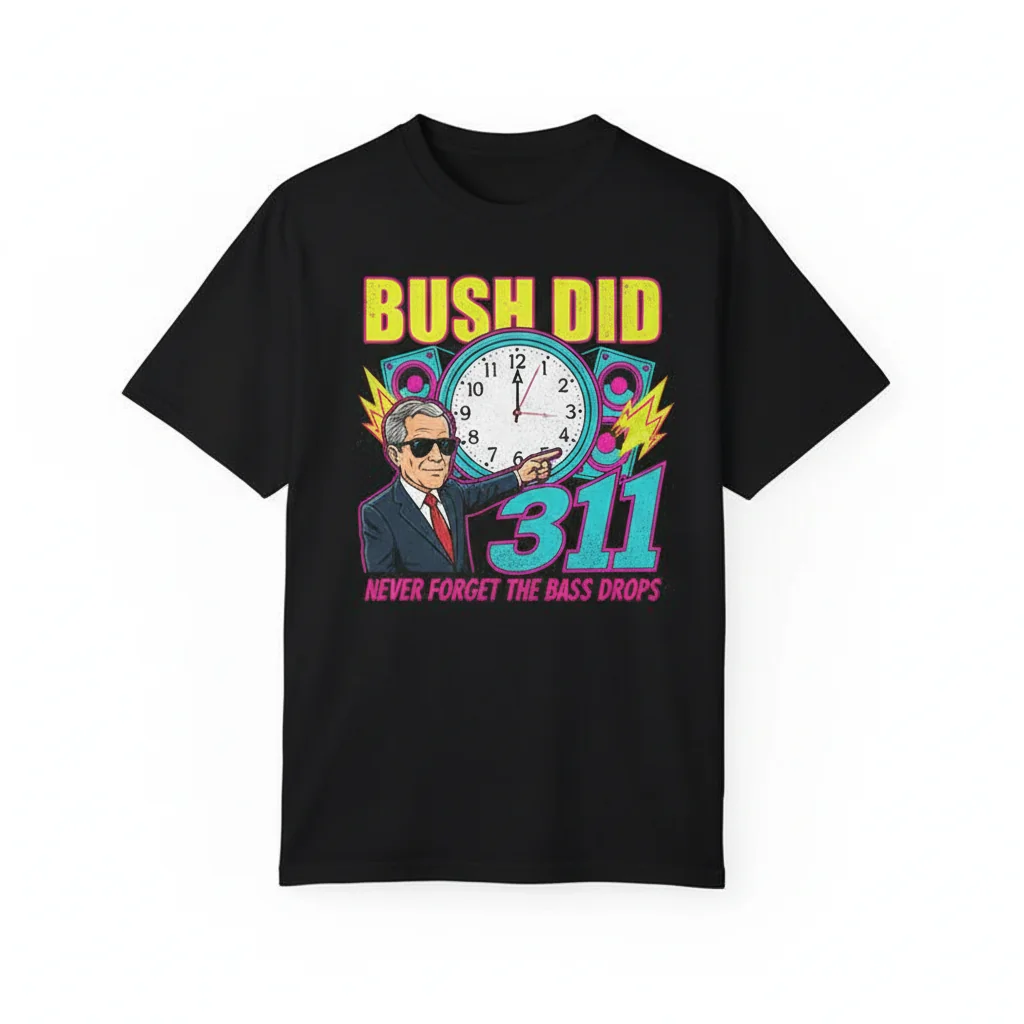 Bush Did 311 Conspiracy Theory Meme T-Shirt | Funny Political Joke Tee