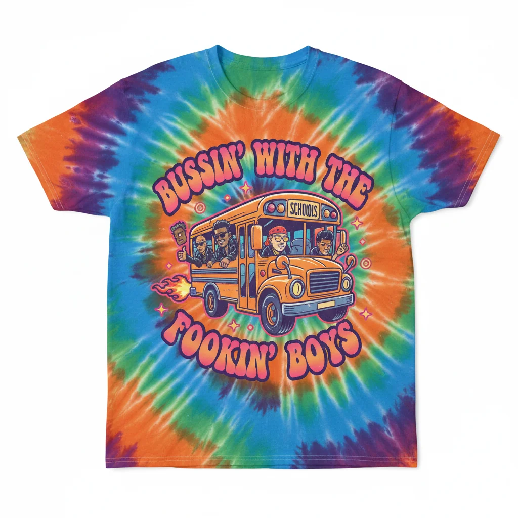 Bussin With The Fookin Boys Tie Dye Shirt – Premium Comfort & Lasting Style