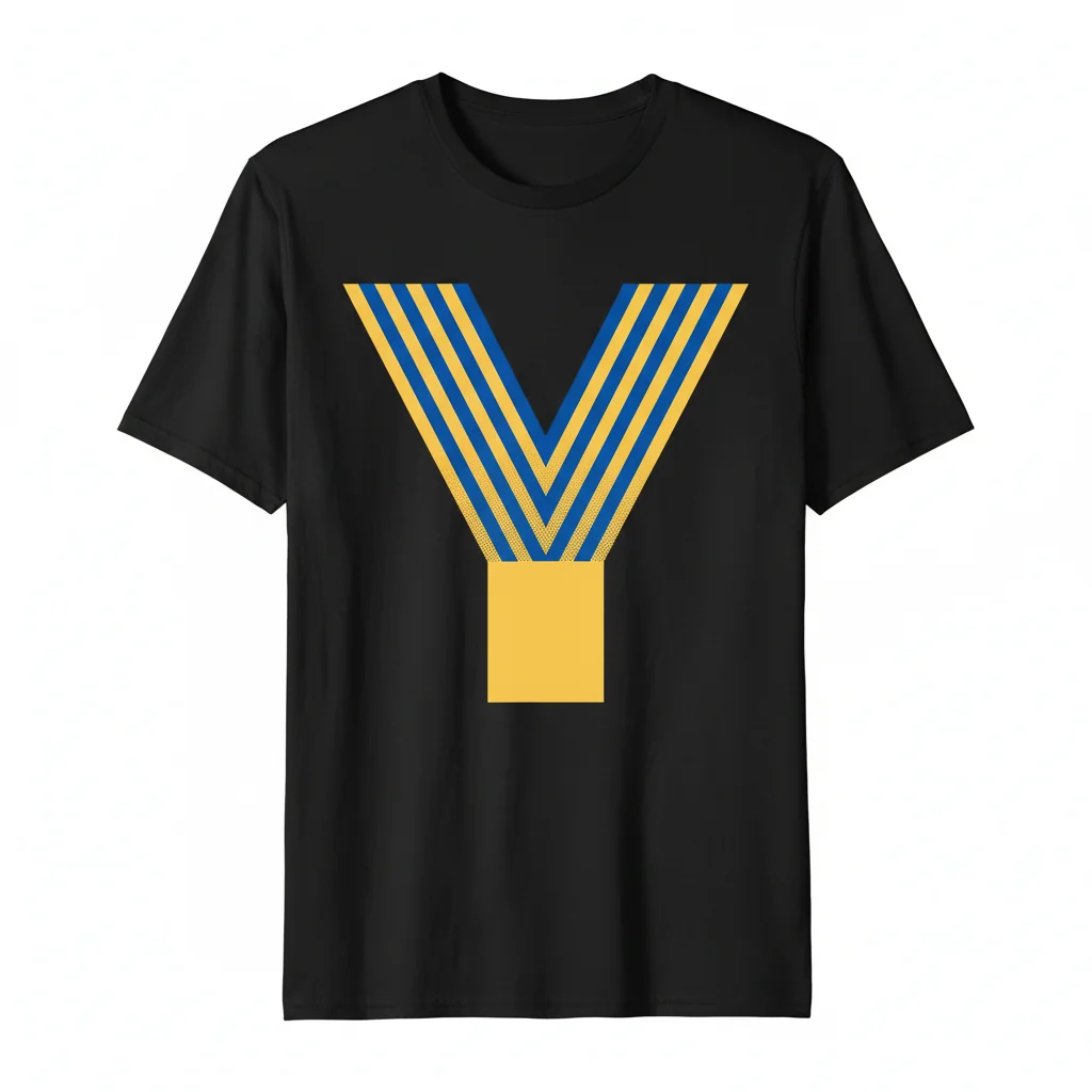 Butter Yellow V Stripes Tee
