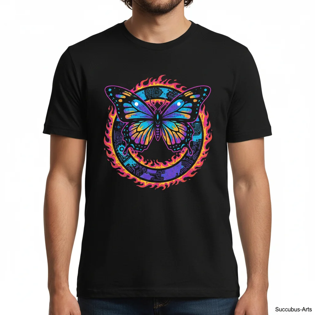 Butterfly Ouroboros T-Shirt: Ring-Spun Cotton, Unisex Fit & Durable Design