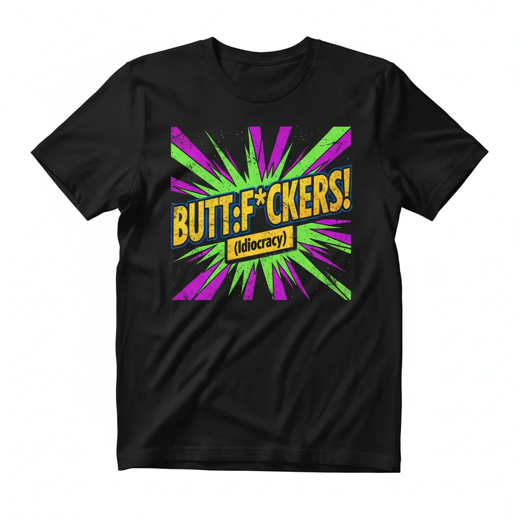 Butt:F**ckers! (Idiocracy) – The Satirical Statement Tee