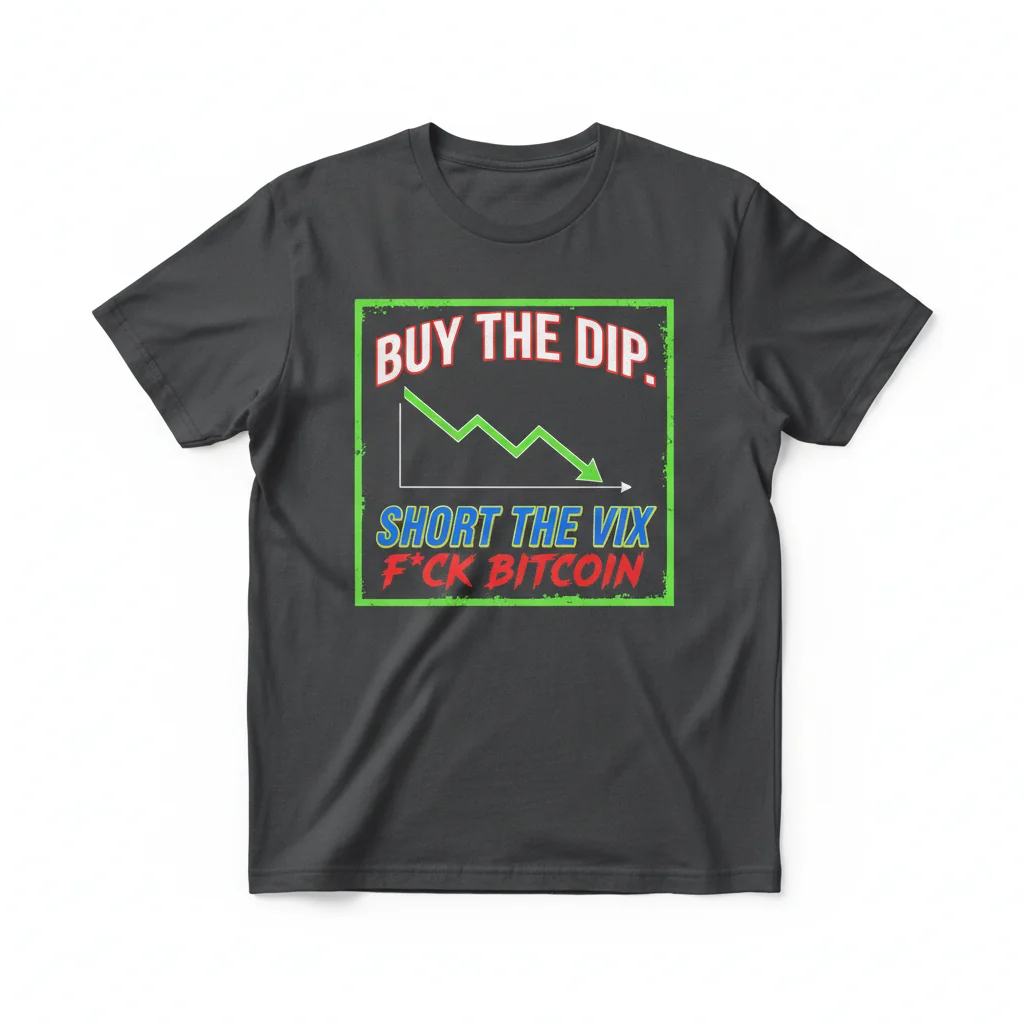 Buy The Dip. Short The VIX. F*CK BITCOIN. Essential Tee