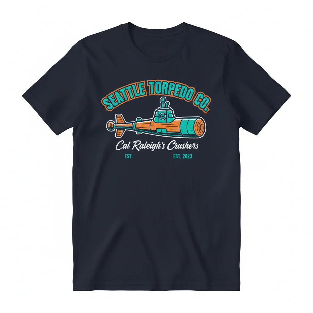 Cal Raleigh Seattle Mariners Torpedo Bat Co. T-Shirt