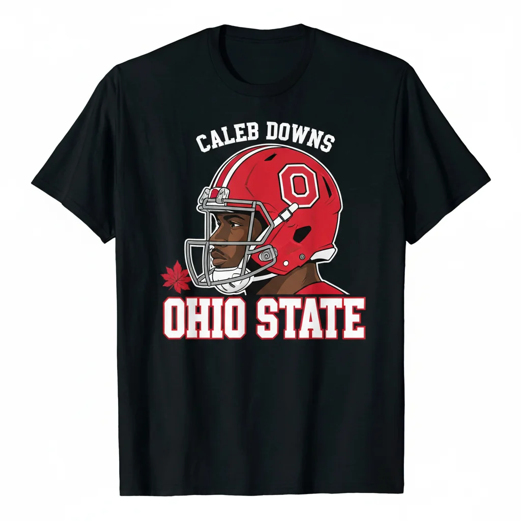 Caleb Downs Ohio State Buckeyes Football T-Shirt - NCAA Fan Apparel