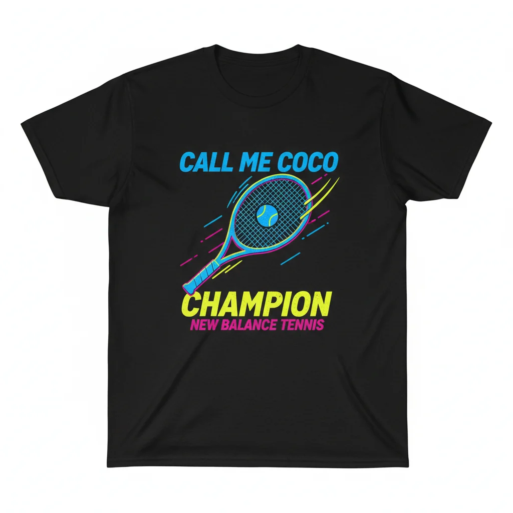 Coco Gauff Champion Tennis T-Shirt - New Balance US Open Essential Tee