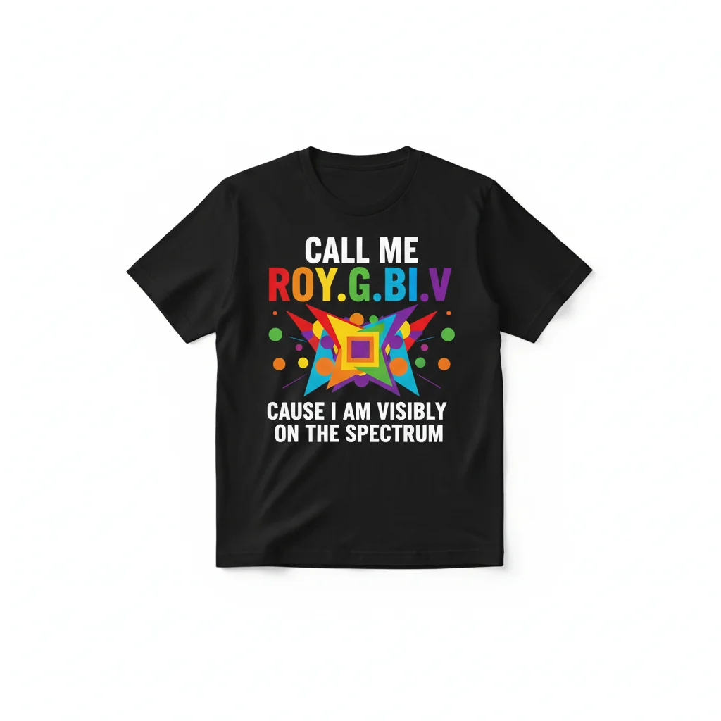 Roy G. Biv Visibly On The Spectrum T-Shirt – Express Yourself Tee