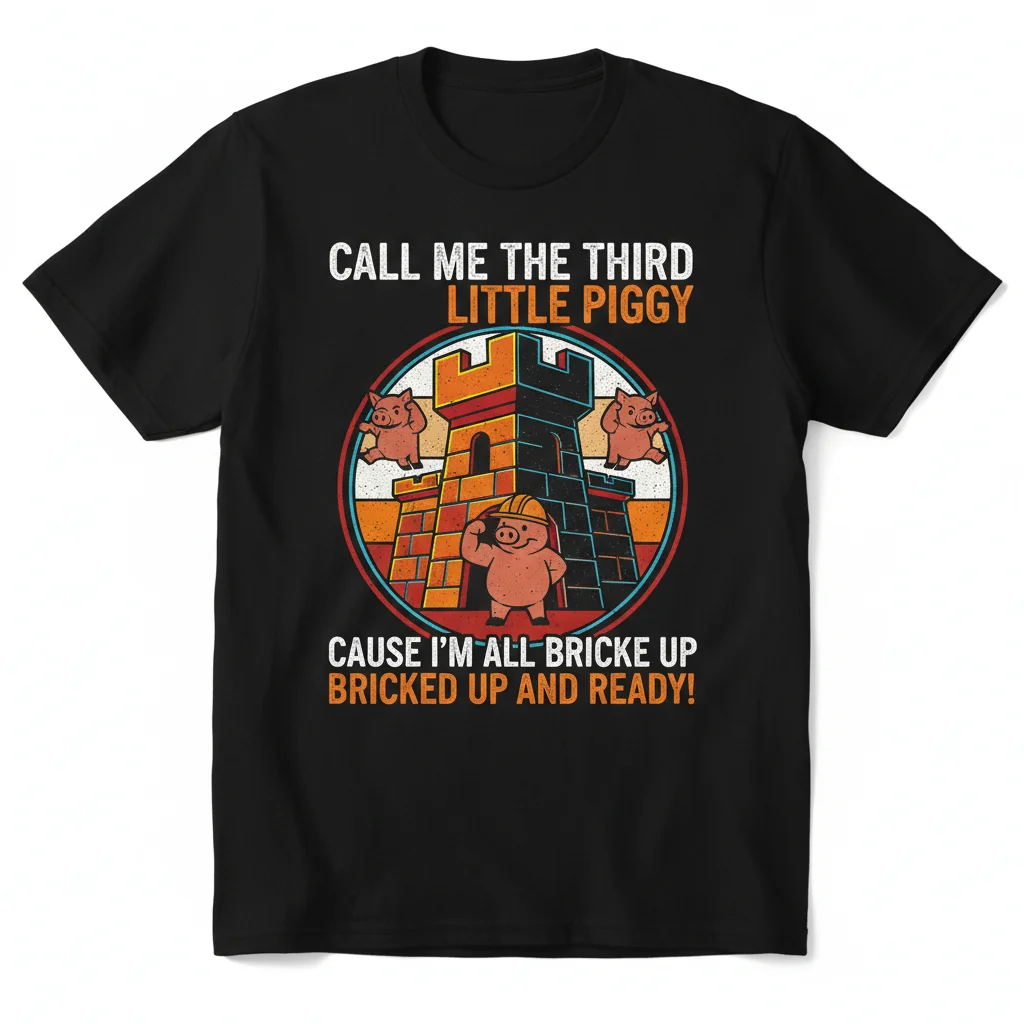 The Third Little Piggy 'Bricked Up & Ready' T-Shirt