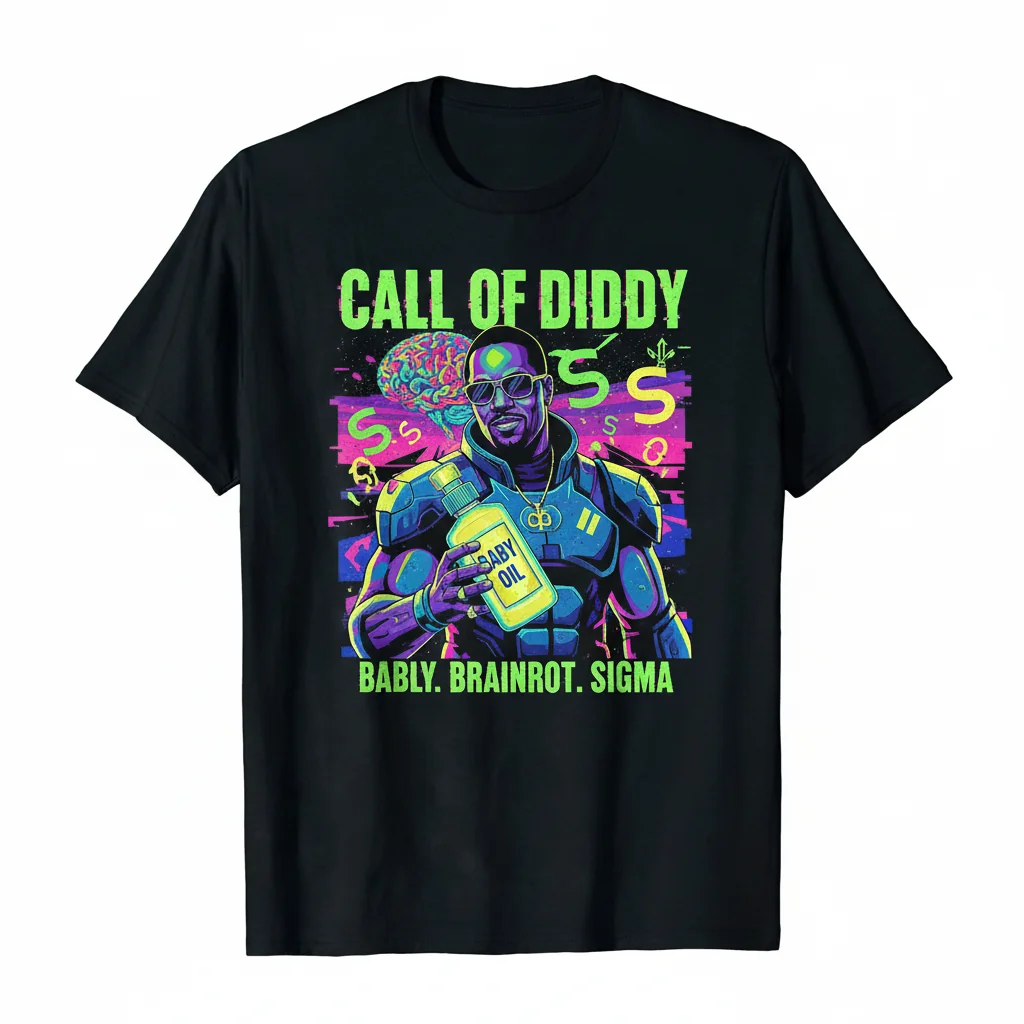 Diddy Baby Oil Sigma Tee: Brainrot Edition